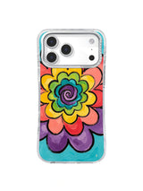 Rainbow Layered Bloom colorful flower iPhone 17 Pro Max case
