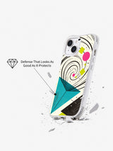 Color Rhythm Universe iPhone 15 case impact defense