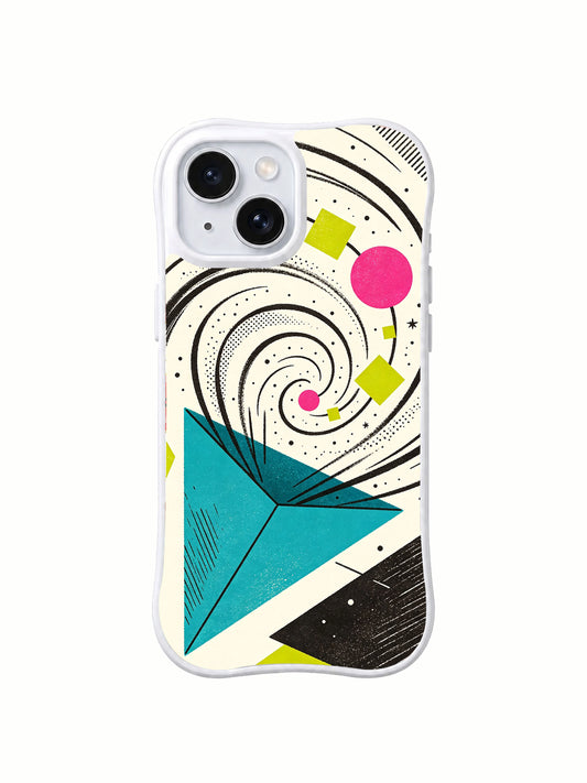 Color Rhythm Universe iPhone 15 case front view