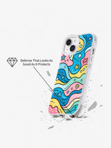 Color Wave iPhone 14 case drop protection