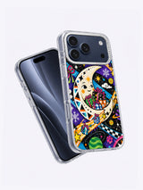 Comet Gift Moon iPhone case angled view