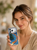 Lifestyle view of the Copper Fox Procession iPhone 17 Pro case