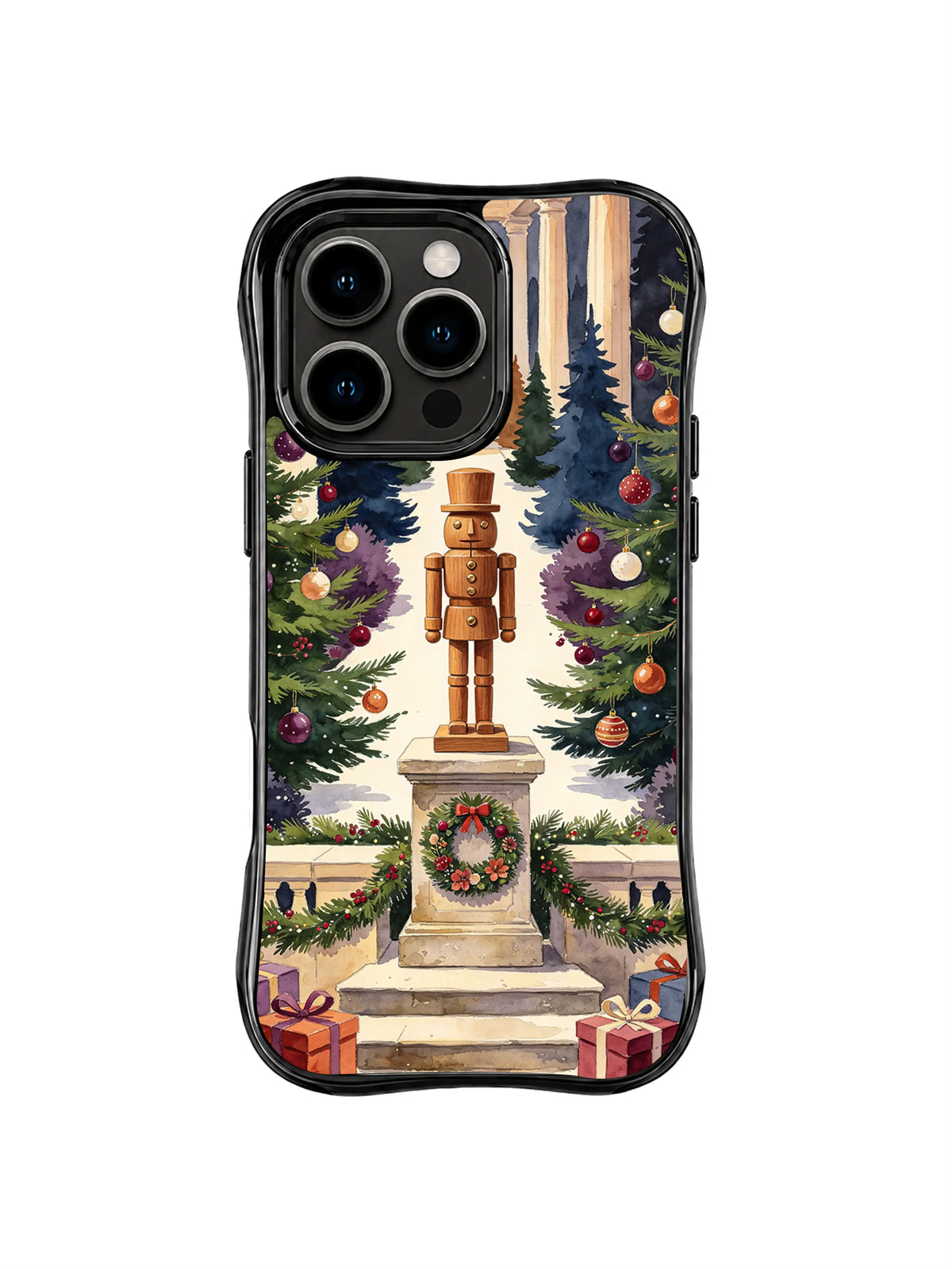 Copper Toy Guardian iPhone 16 Pro case in Ivory Path Guardian artwork