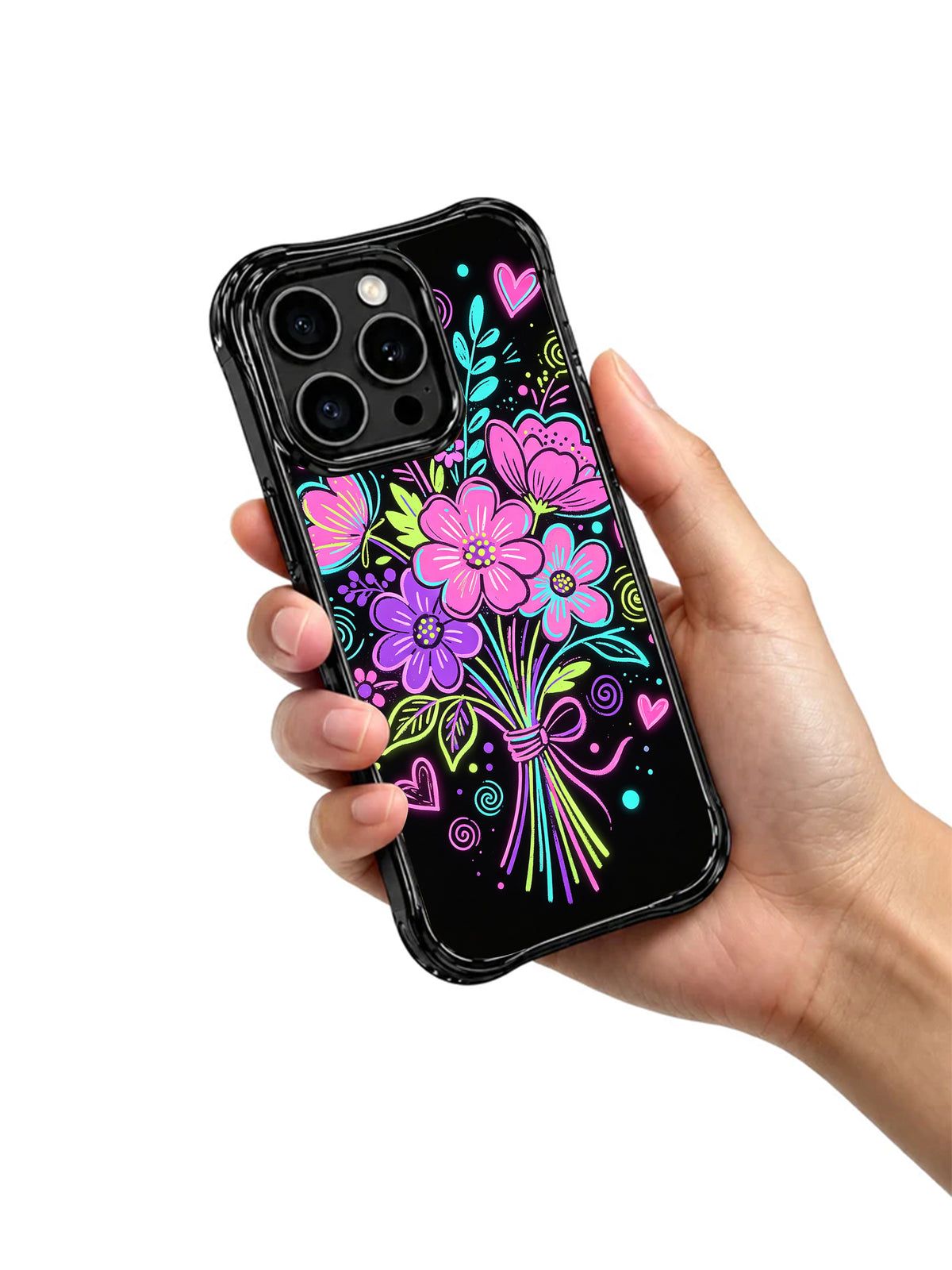 Coquette Pop Garden neon floral case