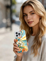 Product or handheld view of the Coral Bloom Horizon case