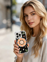 Coral Flower Archive iPhone 15 Pro case lifestyle view