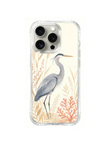 Coral Heron by the Reed Shore pattern swatch