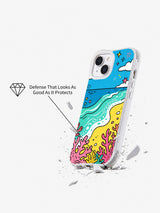 Coral Holiday iPhone 14 case drop protection