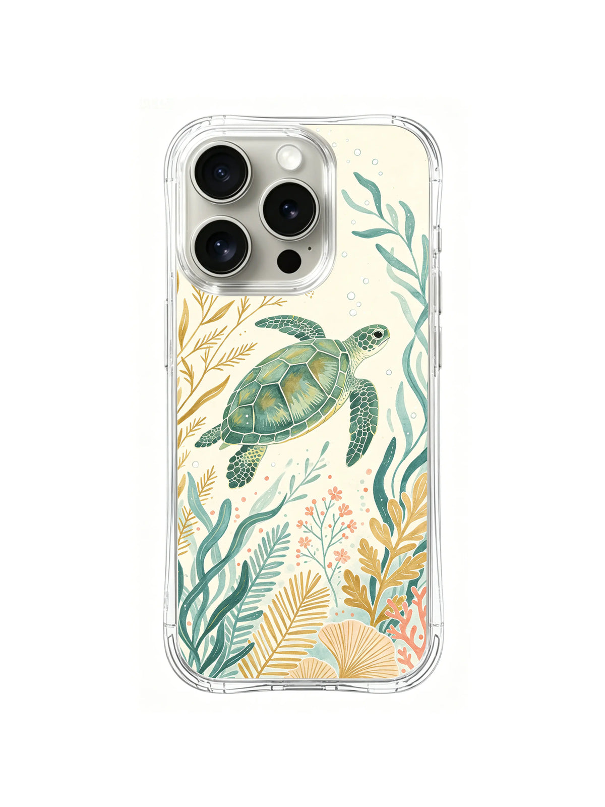 Coral Meadow Turtle pattern swatch