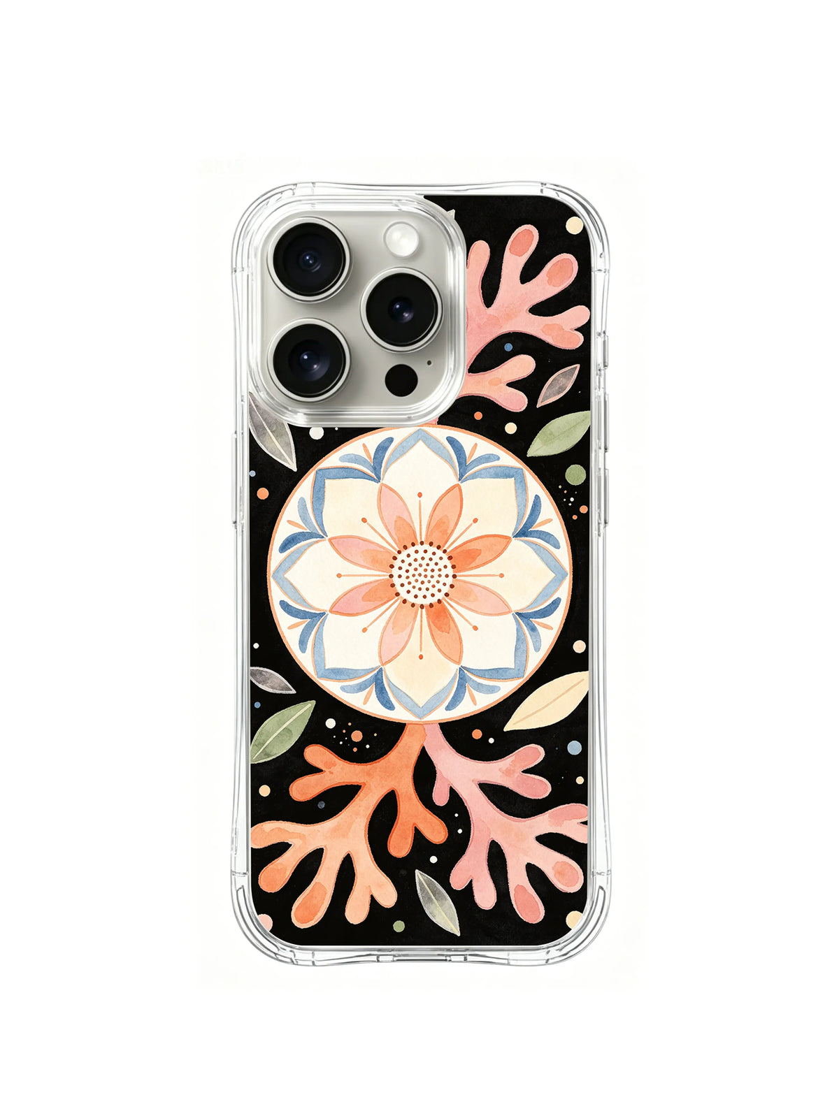 Coral Reef Medallion pattern iPhone 15 Pro case