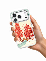 The Coral Ribbon Sisters phone case held in hand