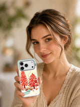 The Coral Ribbon Sisters phone case lifestyle view