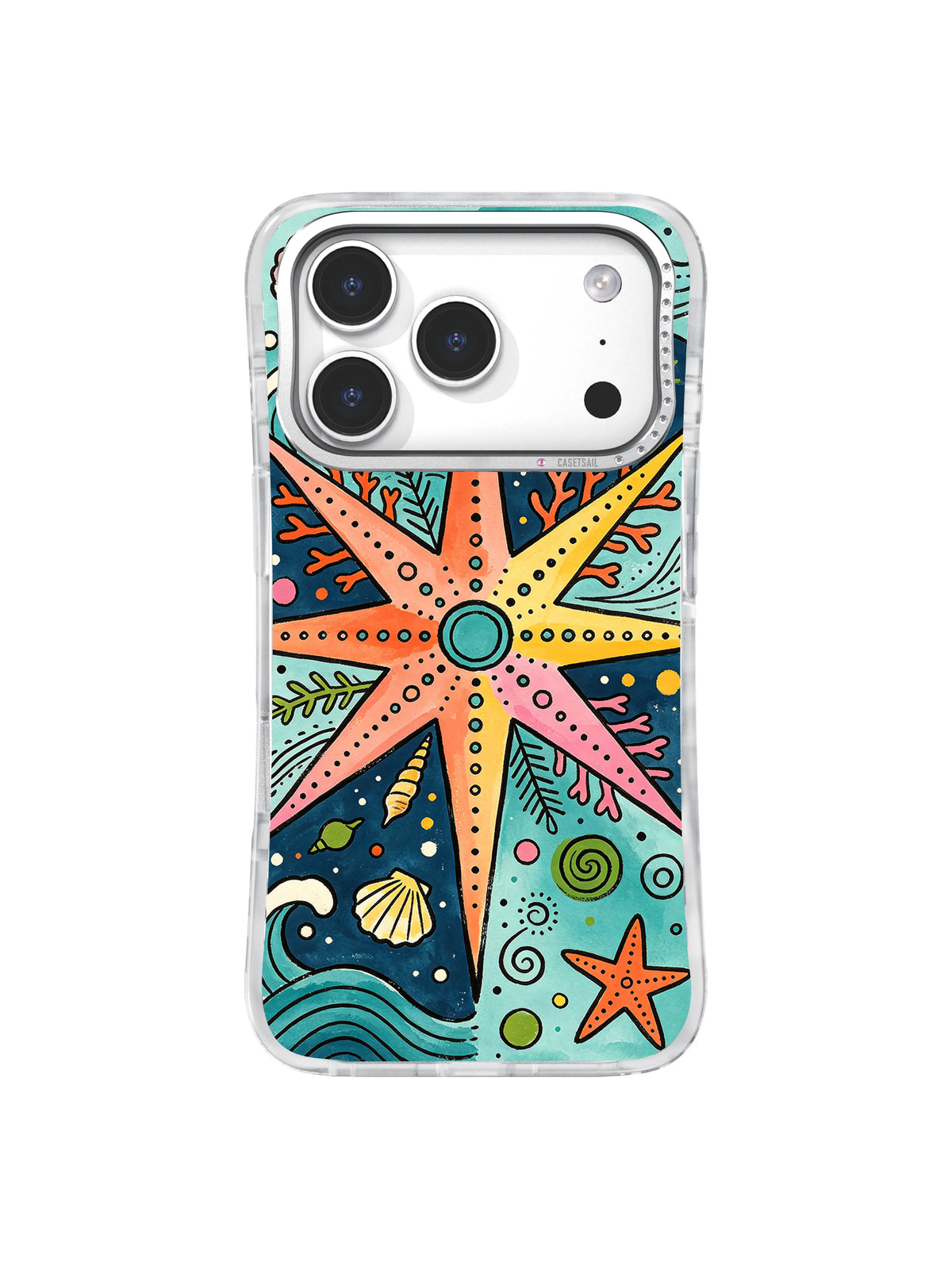 Coral Star Radiance iPhone 17 Pro case