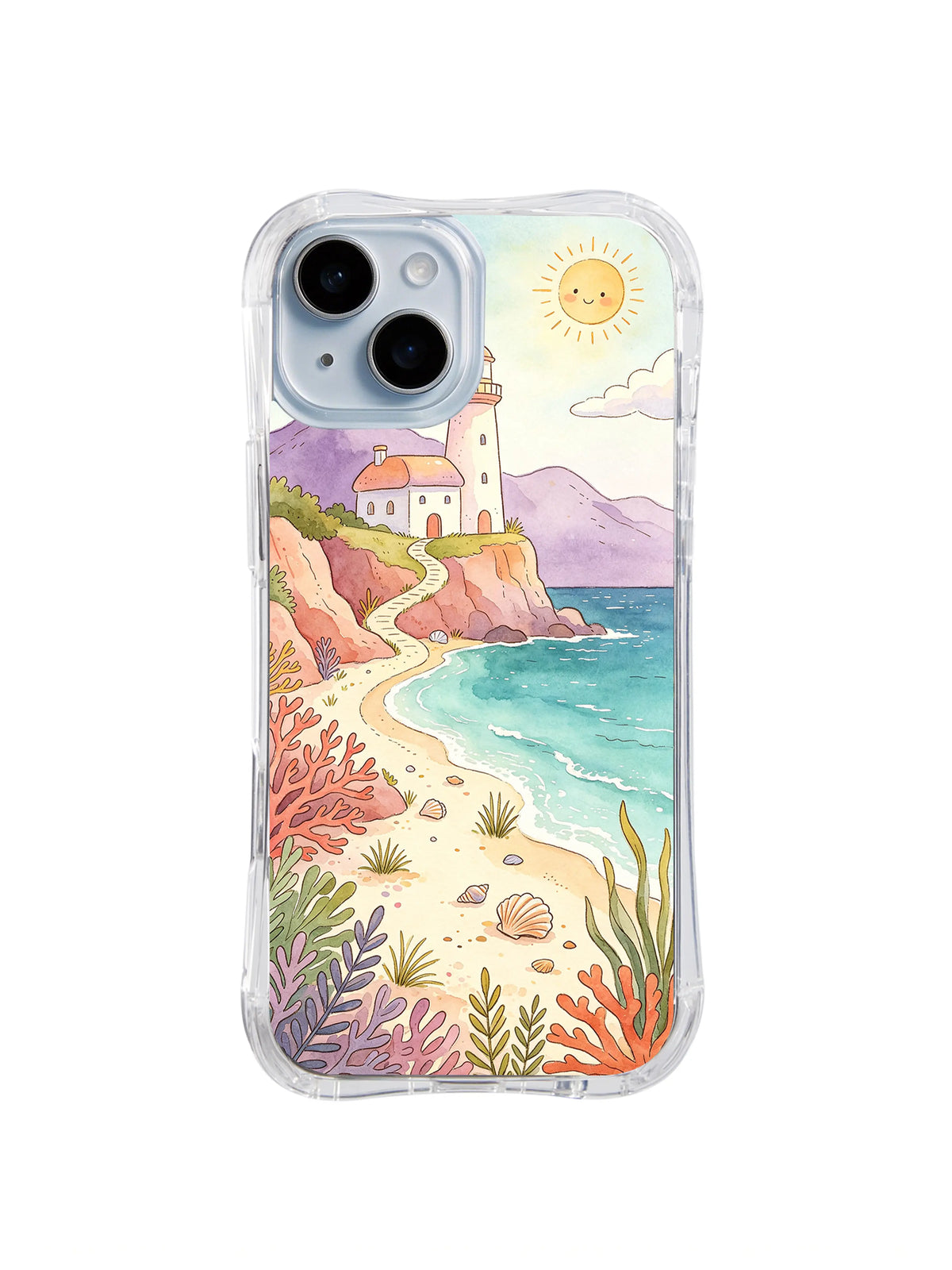 Coral Cove Beacon: A lighthouse stands on a coral cliff above a curved turquoise cove.