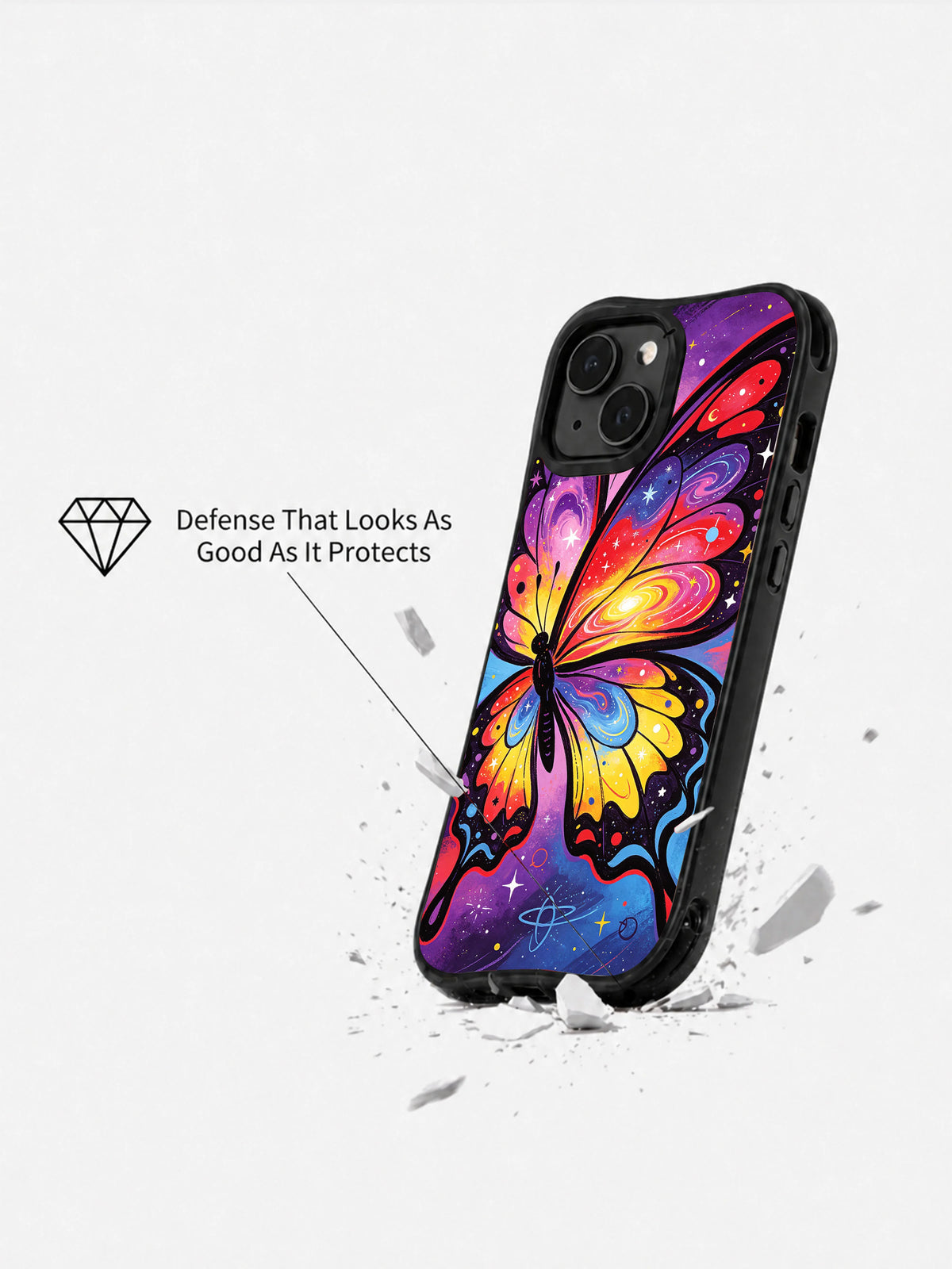 Cosmic Butterfly Kingdom protective case