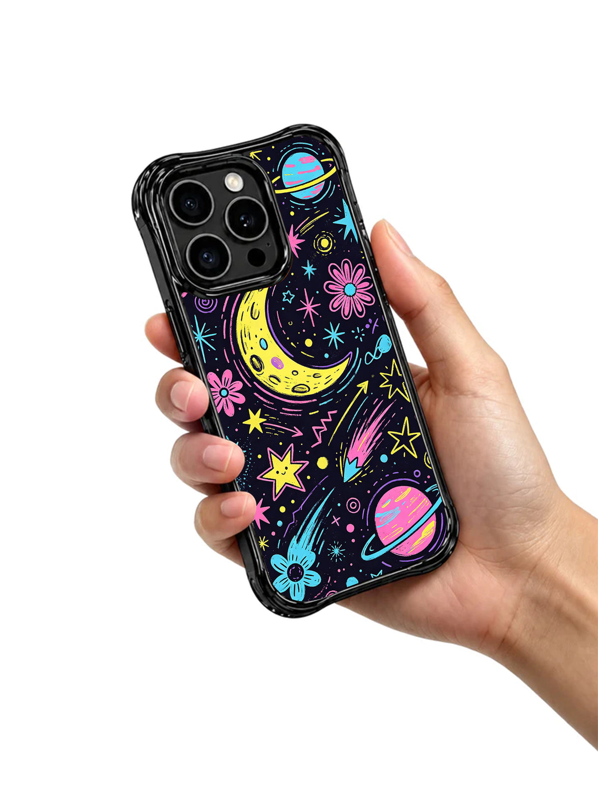 Cosmic Candy Universe neon celestial iPhone 16 Pro case view 5