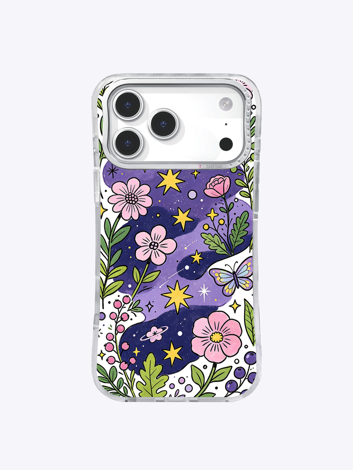 Cosmic Flower Parade iPhone 17 Pro Max case front view