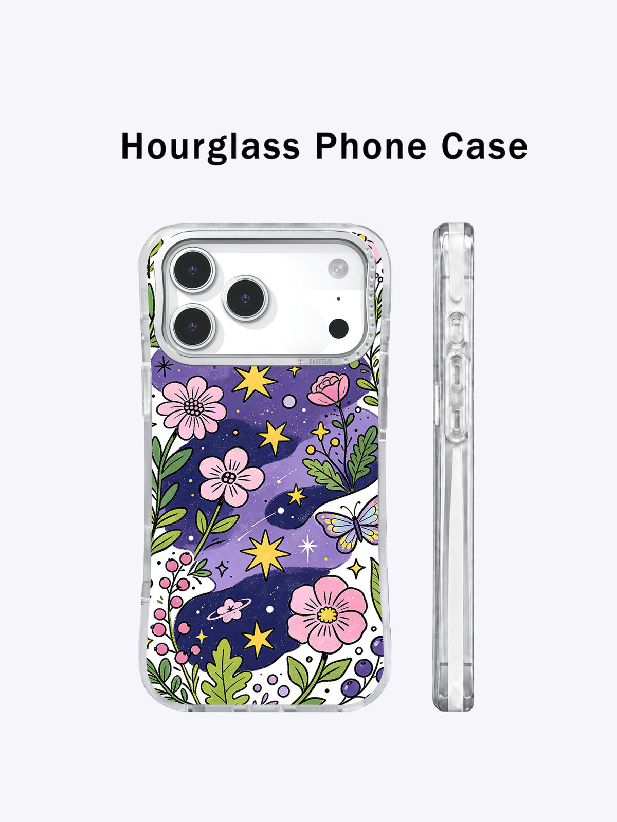 Cosmic Flower Parade iPhone 17 Pro Max case side view