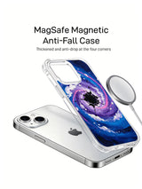 Violet Event Horizon iPhone 15 Plus case camera-area view