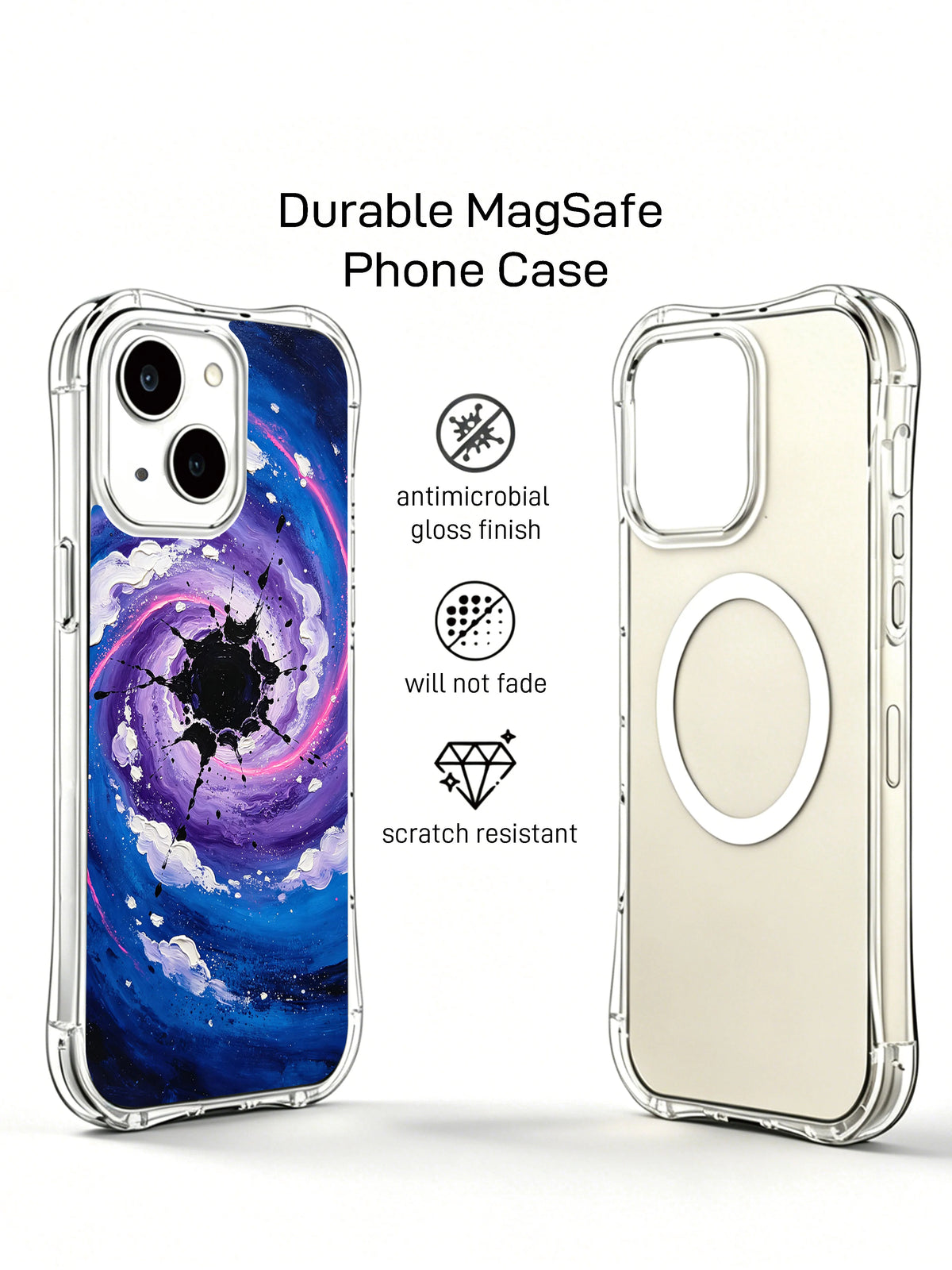 Violet Event Horizon blue purple galaxy case detail view