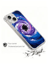 Violet Event Horizon celestial iPhone 15 Plus case side view