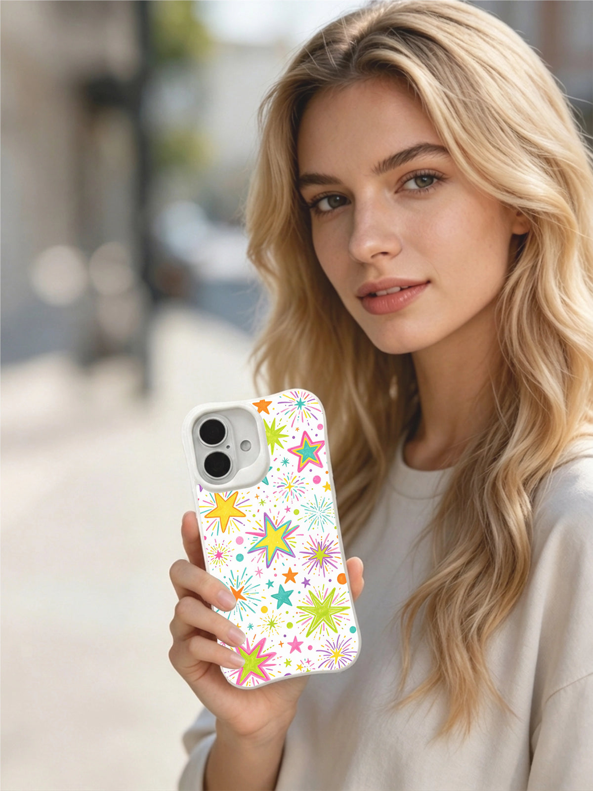 Product or handheld view of the Cosmic Candy Burst case
