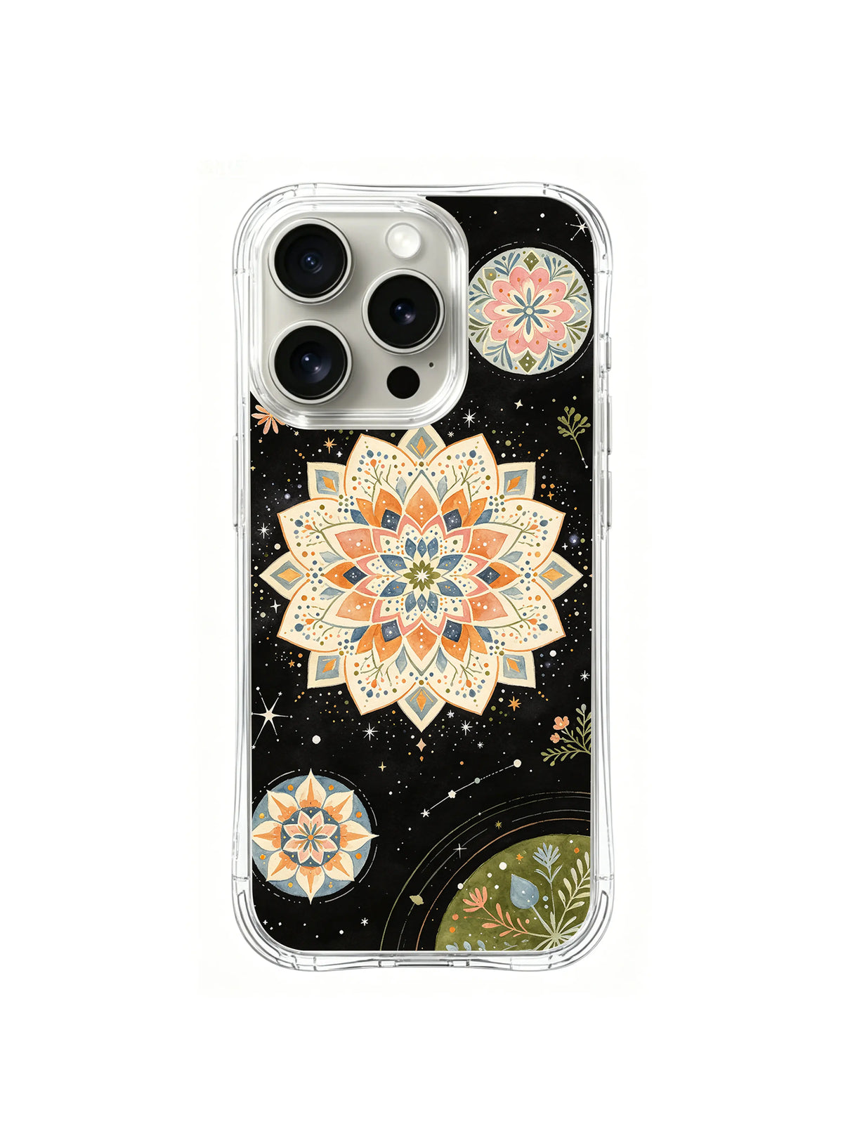 Cosmic Petal Observatory pattern iPhone 15 Pro case