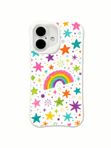 Rainbow Star Confetti: Küçük gökkuşağı çok renkli yıldızlar ve ışıltılar arasında yer alır.