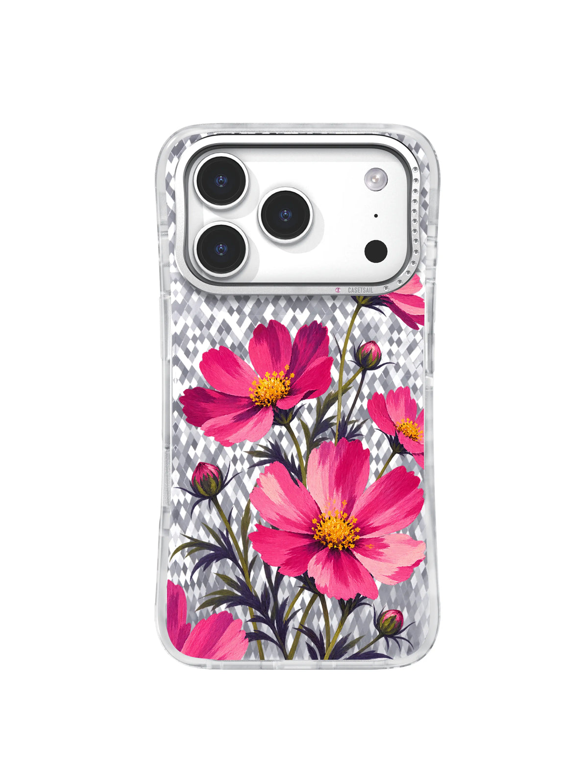 Pink Crossing cosmos artwork for iPhone 17 Pro case