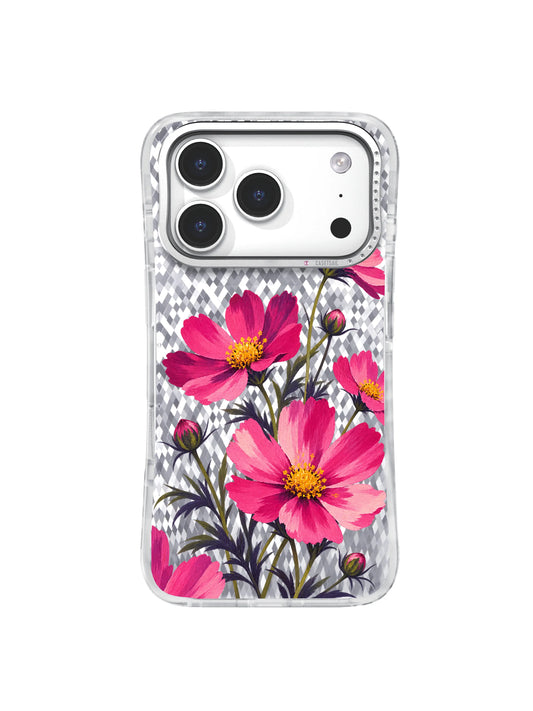 Pink Crossing cosmos artwork for iPhone 17 Pro case