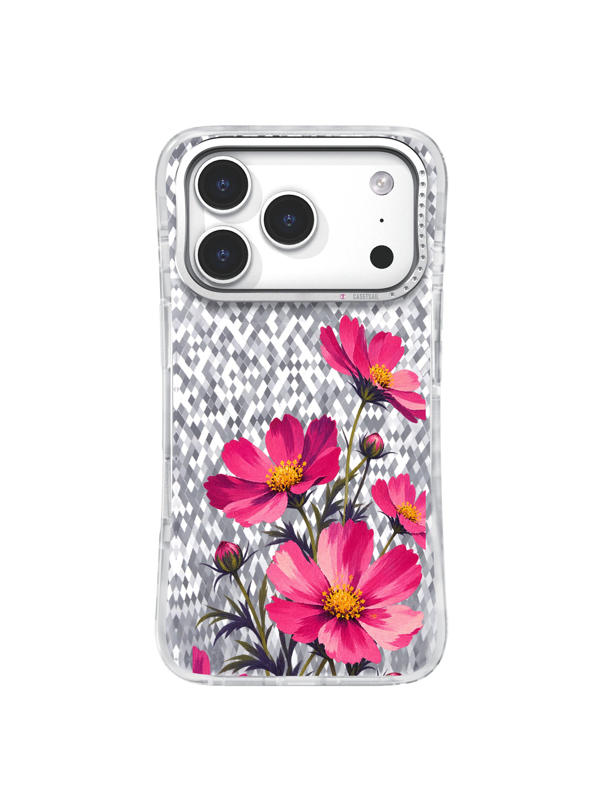 Cosmos After Dusk transparent iPhone case front view
