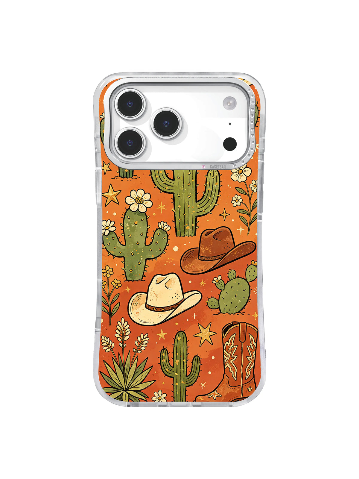 Cowboy Hat Desert Mix pattern for iPhone 17 Pro Max case
