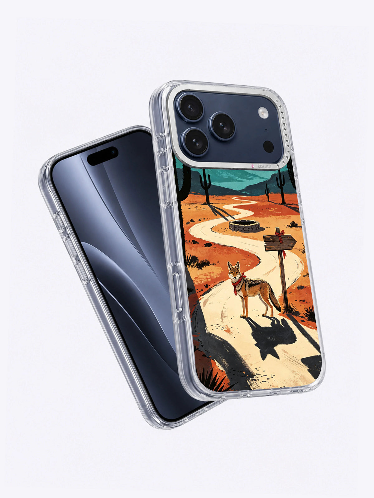 Coyote Under the Copper Moon angled case view