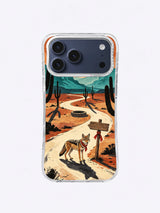 Red Scarf Desert Sign coyote iPhone case