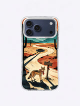 Long Shadow Road Fork coyote iPhone case