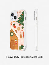 Cozy Cabin Christmas iPhone 14 Plus case side-profile presentation