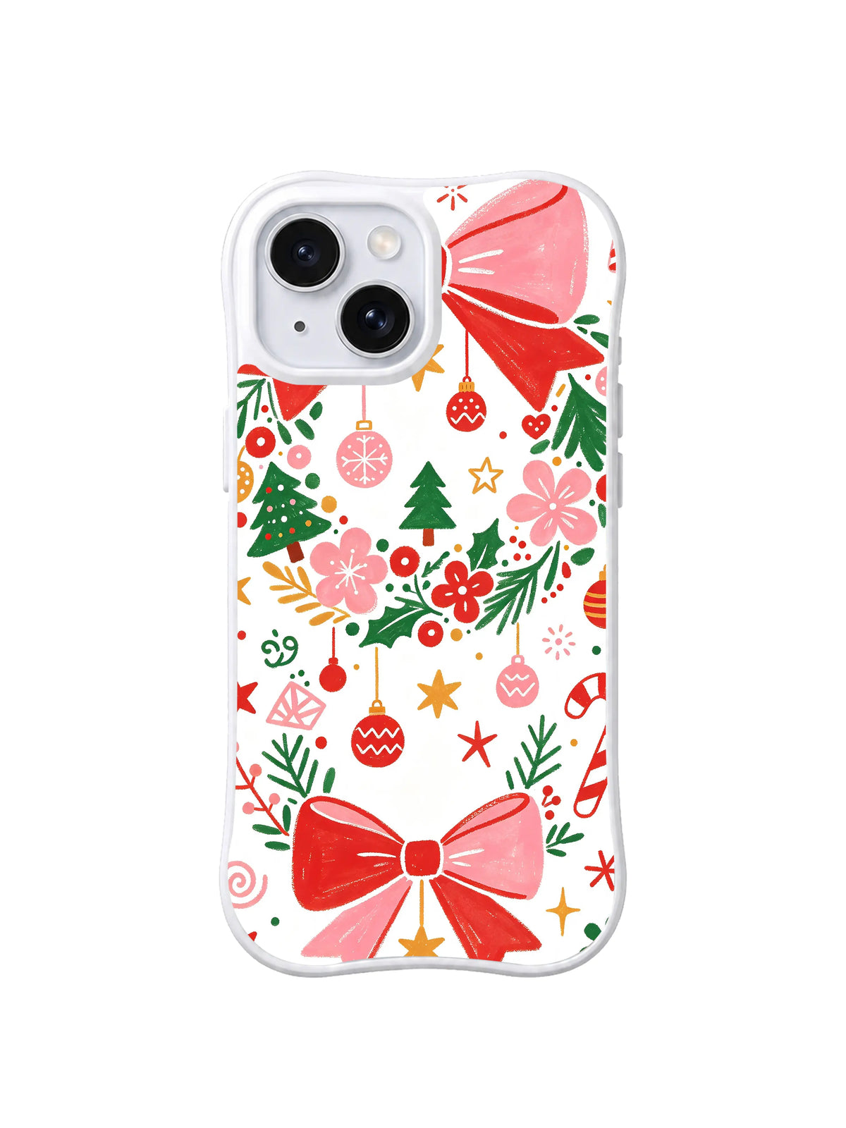 Festive Bow Meadow pattern iPhone 13 case