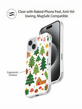 Cozy Christmas Tree Friends: Front and rear product views in a promotional layout.