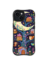 Crescent Treehouse Garden pattern on iPhone 14 Plus case