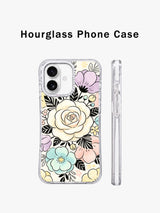 Pastel rose iPhone 17 case magnetic charging view