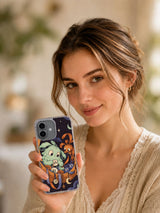 Lifestyle view of Lost Things Beneath the Crescent iPhone 17 case