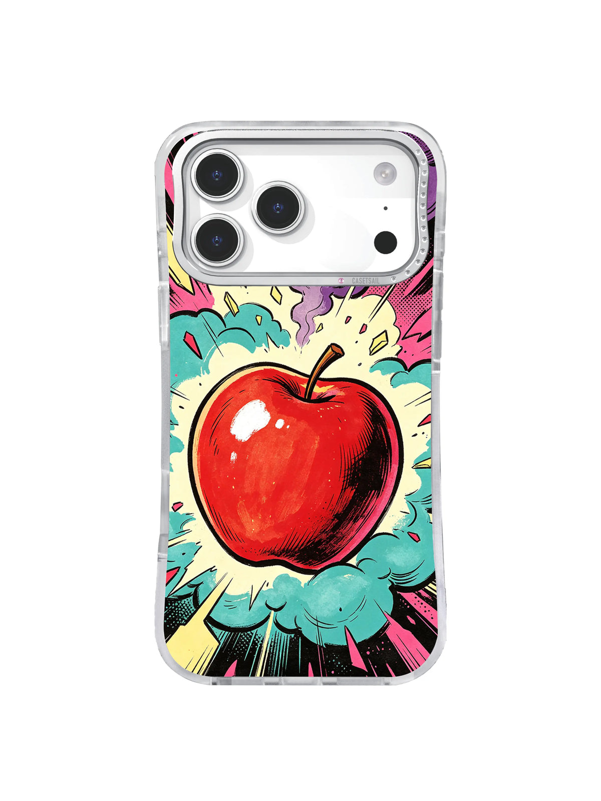 Crimson Focus Burst red apple iPhone case artwork
