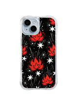 Crimson Flame Bloom pattern iPhone 14 Plus case