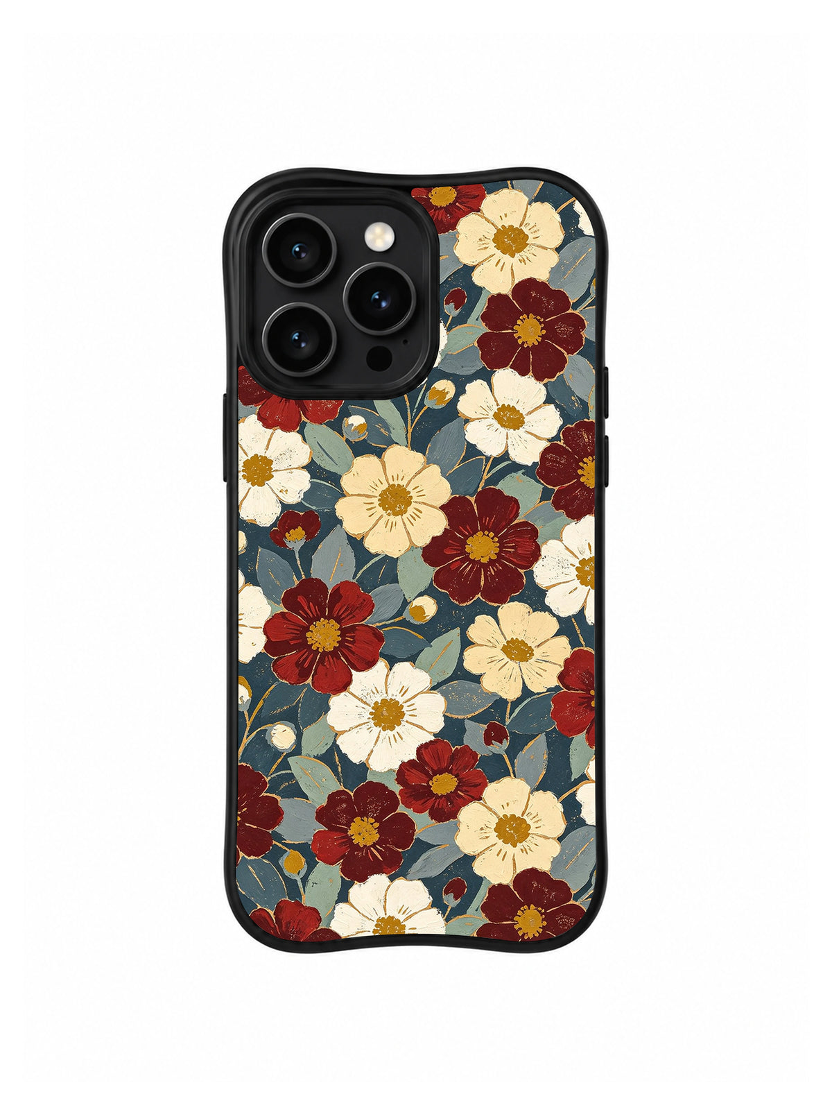 Crimson Meadow Memory iPhone 15 Pro case front view