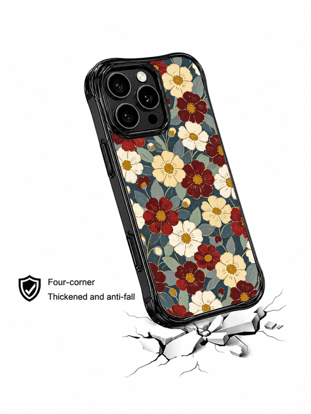 Crimson Meadow Memory iPhone 15 Pro case product view 4