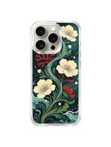 Ivory Coral Current pattern on iPhone 15 Pro case