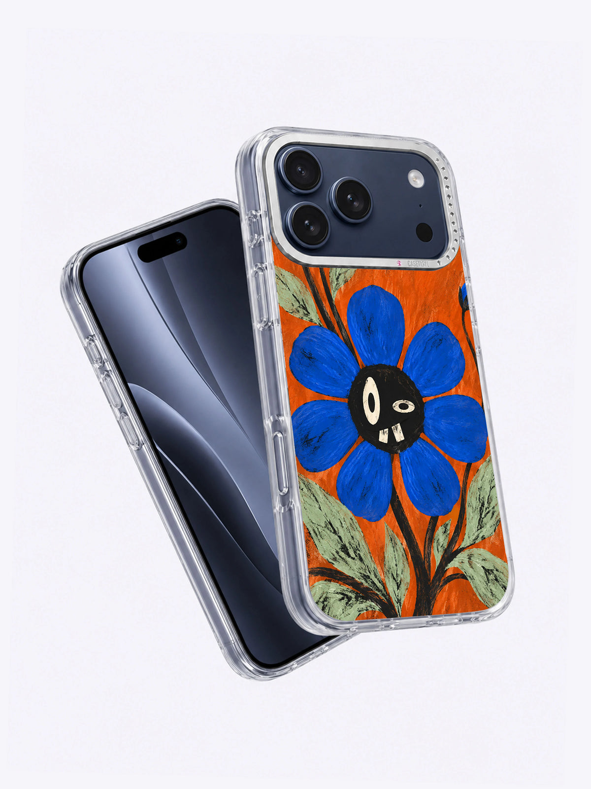 A Bloom with Crooked Teeth iPhone 17 Pro Max case angled view