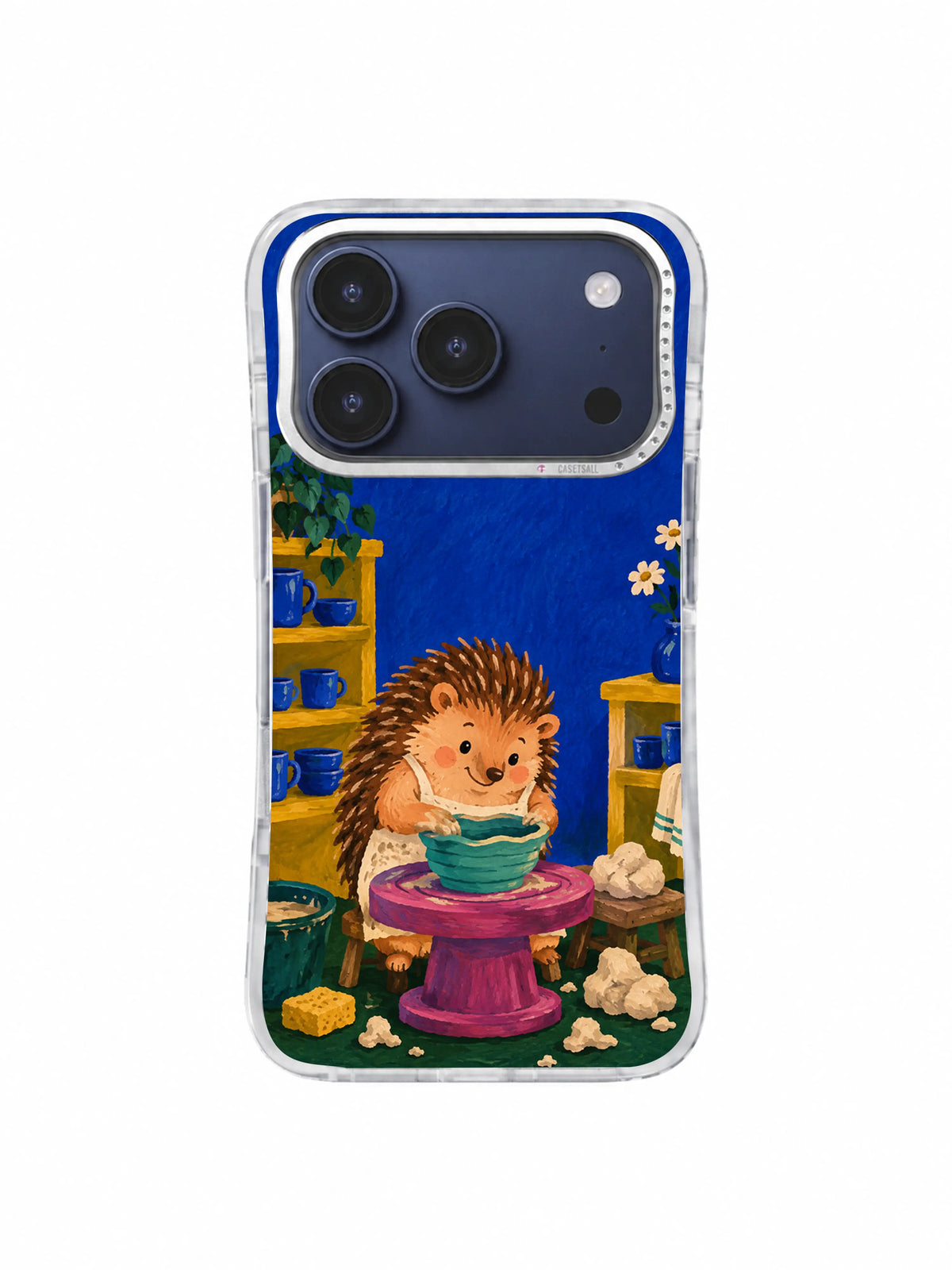 Crooked Bowl Tilted Rim artwork on iPhone 17 Pro transparent case