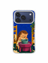 Crooked Bowl Water Arc artwork on iPhone 17 Pro transparent case