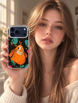 Lifestyle view of The Crooked Smile Parade iPhone 17 Pro Max case